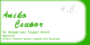 aniko csupor business card
