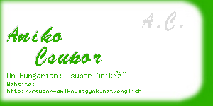 aniko csupor business card